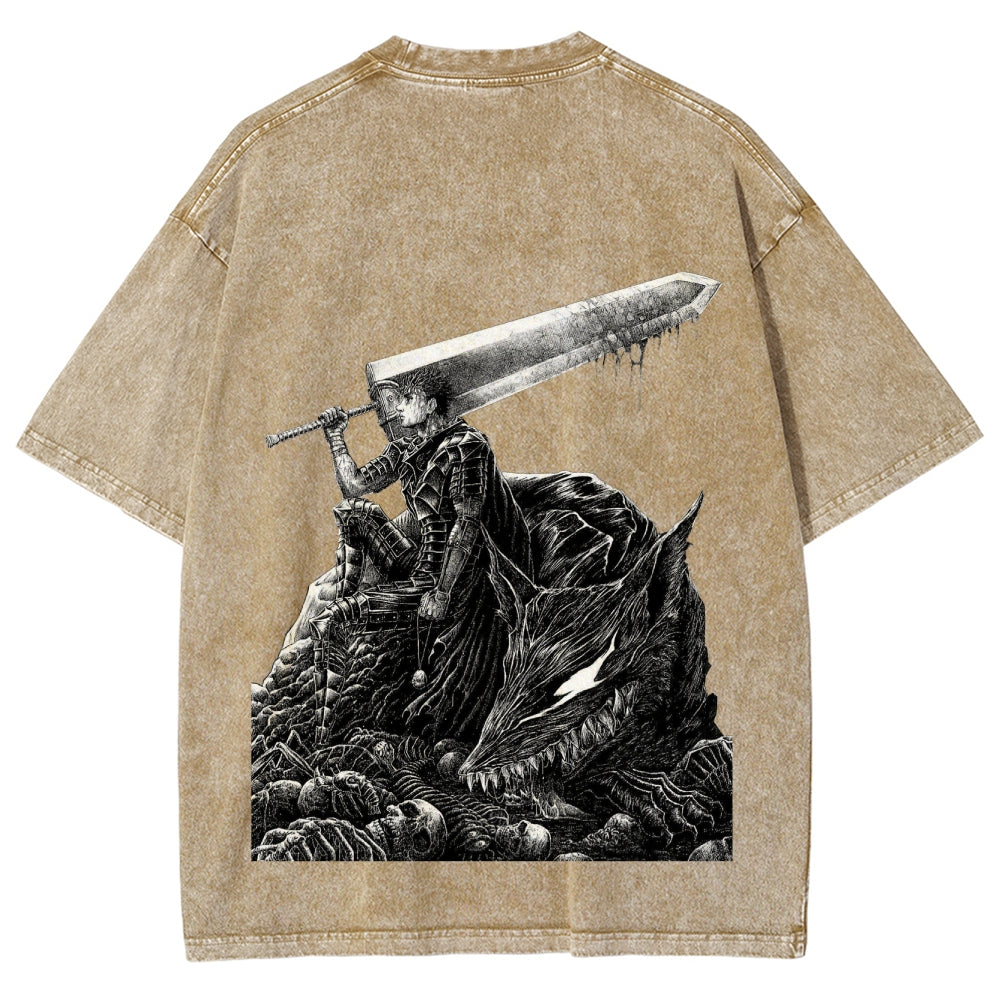 Berserk Streetwear Unisex Fit Washed T-Shirt