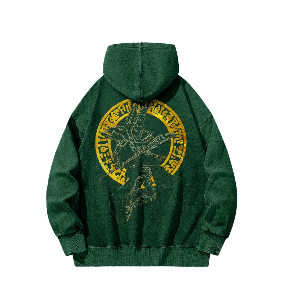 Yu-Gi-Oh! Casual Washed Hoodies Streetwear