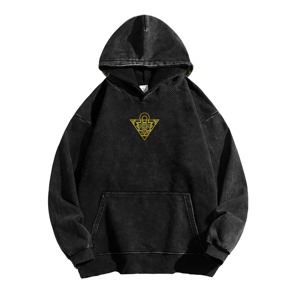 Yu-Gi-Oh! Casual Washed Hoodies Streetwear