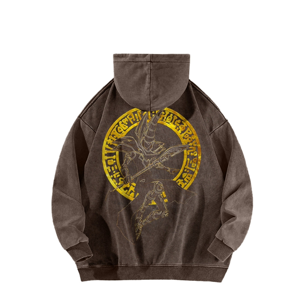 Yu-Gi-Oh! Casual Washed Hoodies Streetwear