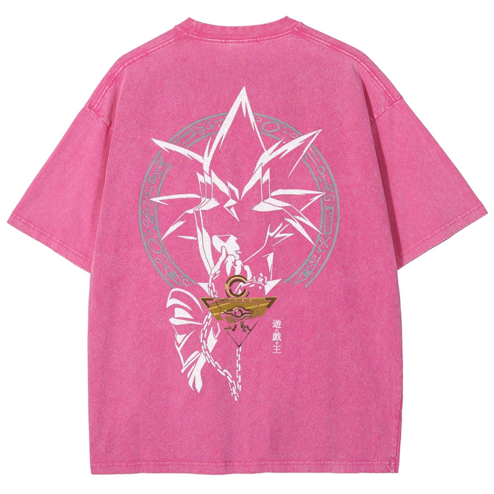 Yu-Gi-Oh! Unisex Fit Washed T-Shirt Streetwear