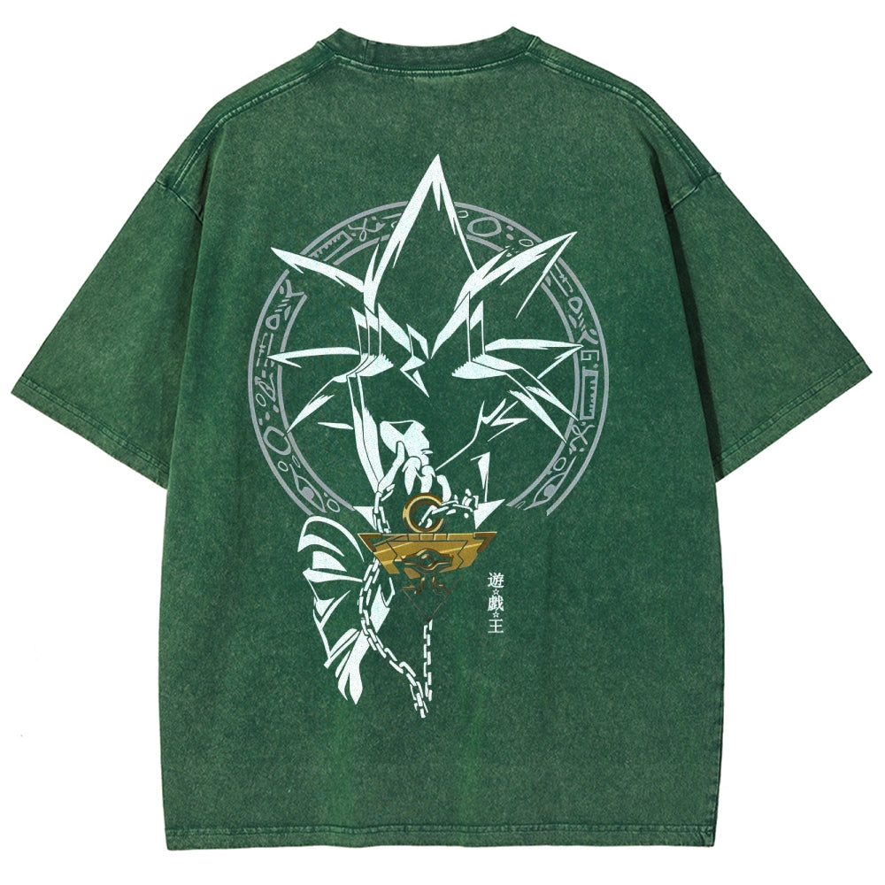 Yu-Gi-Oh! Unisex Fit Washed T-Shirt Streetwear