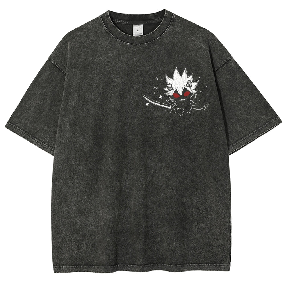 BLACK CLOVER Unisex Fit Washed T-Shirt 2502008163