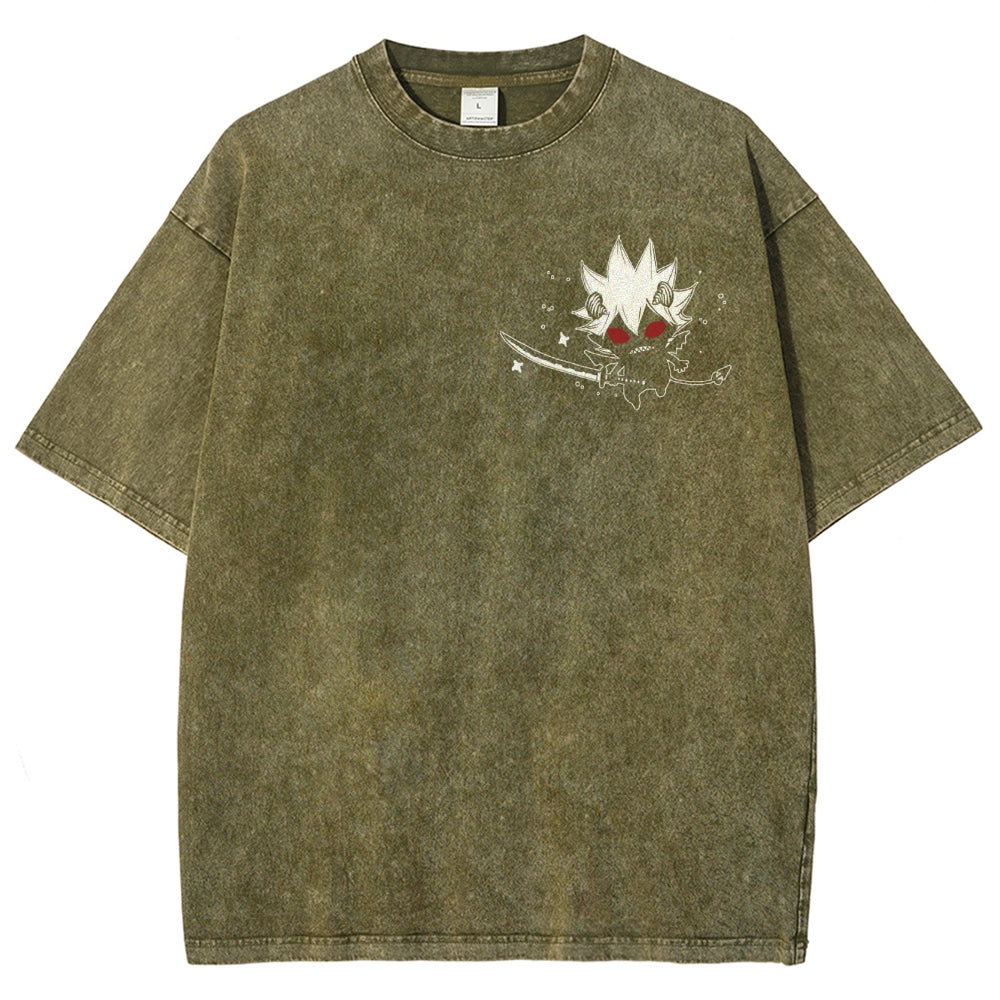 BLACK CLOVER Unisex Fit Washed T-Shirt 2502008163