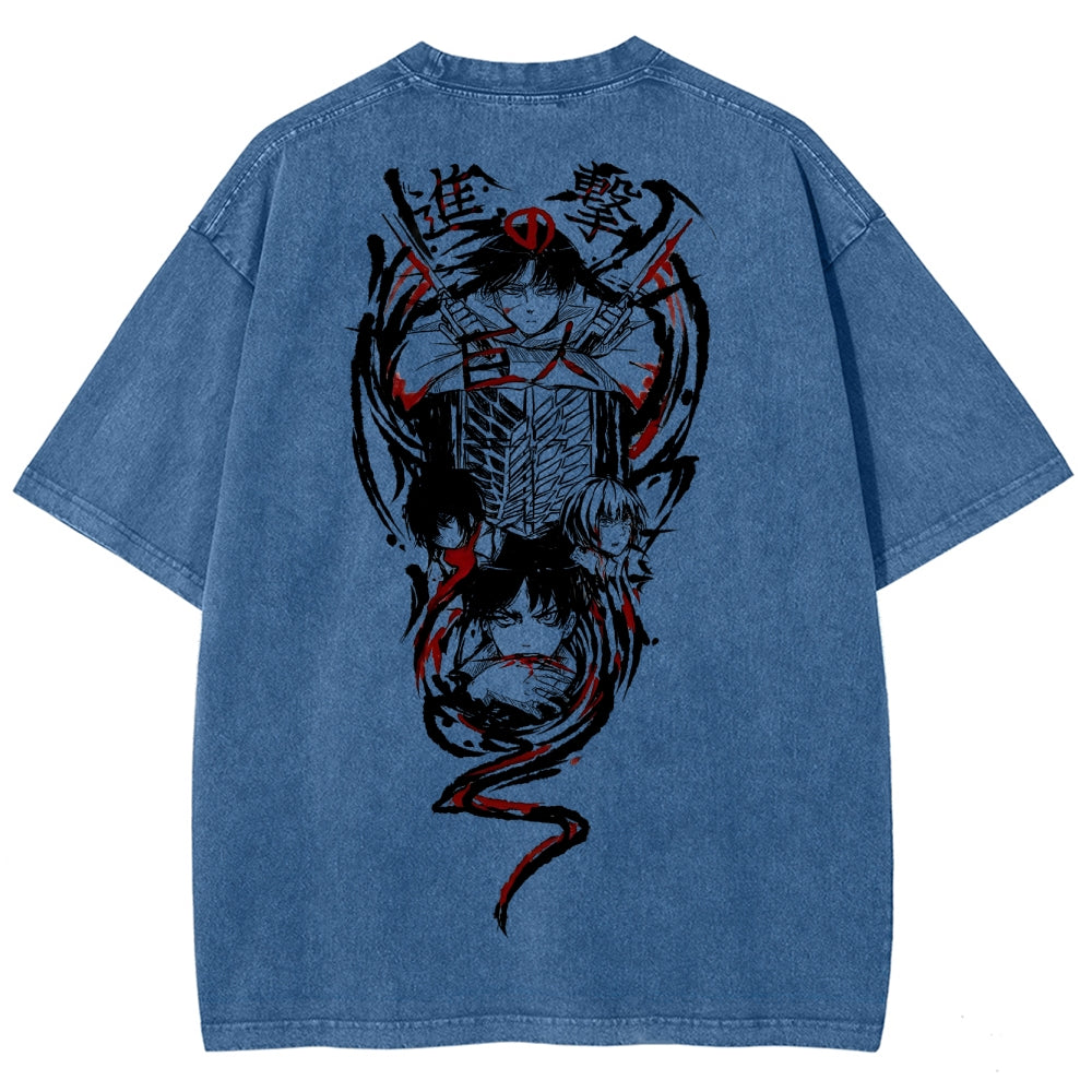 Attack On Titan Unisex Fit Washed T-Shirt 2503000034