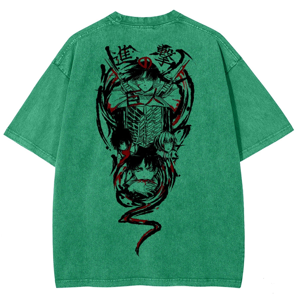 Attack On Titan Unisex Fit Washed T-Shirt 2503000034