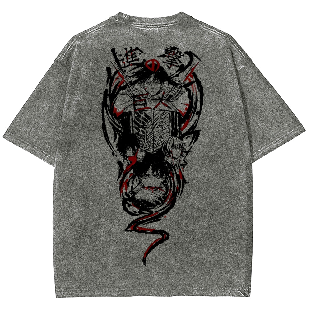 Attack On Titan Unisex Fit Washed T-Shirt 2503000034