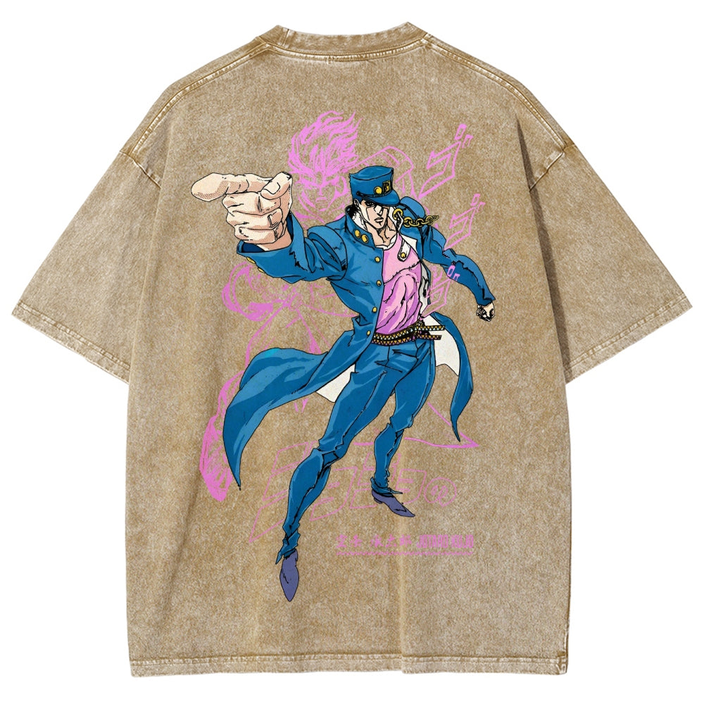 Jojo's Bizarre Adventure Unisex Fit Washed T-Shirt 2503001637