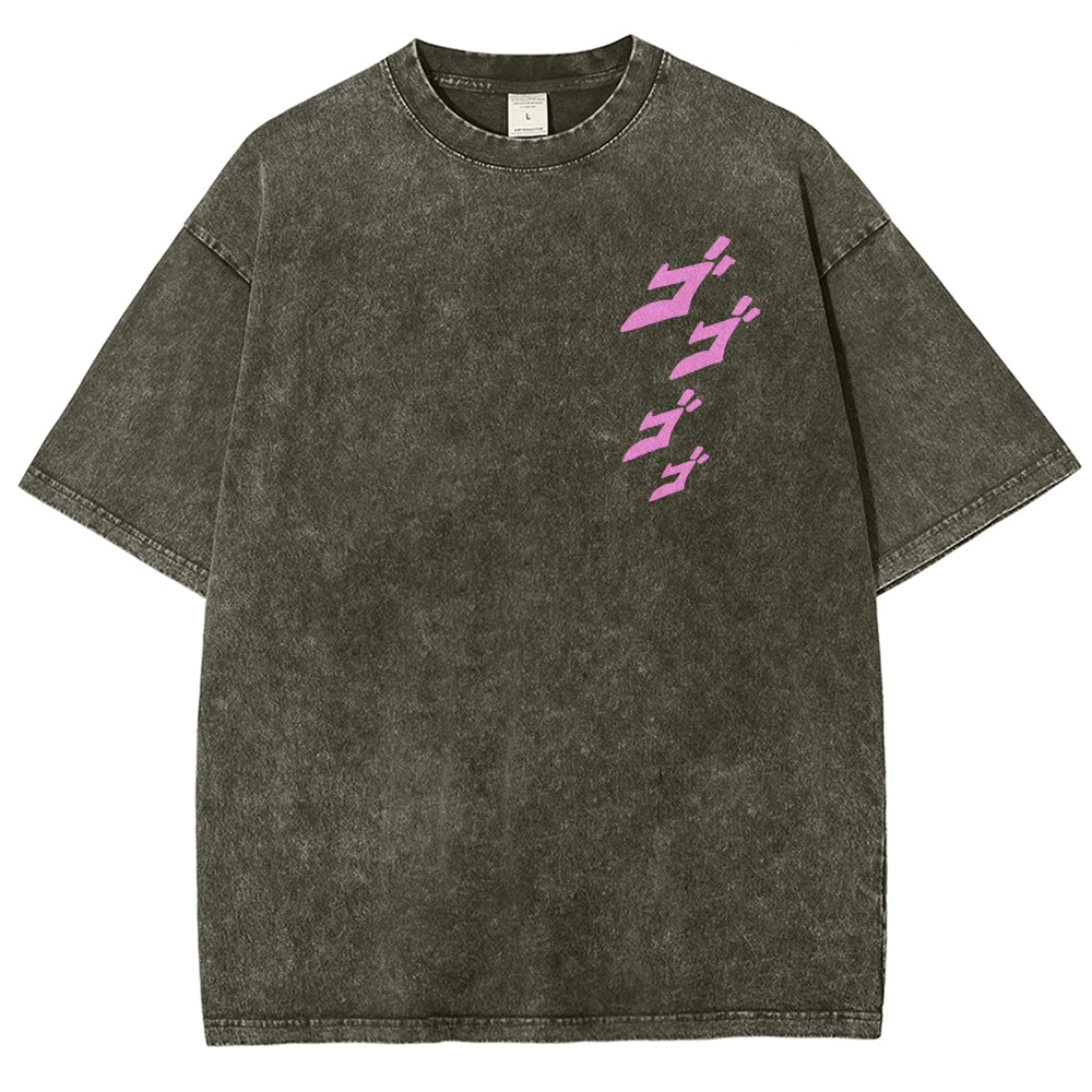 Jojo's Bizarre Adventure Unisex Fit Washed T-Shirt 2503001637