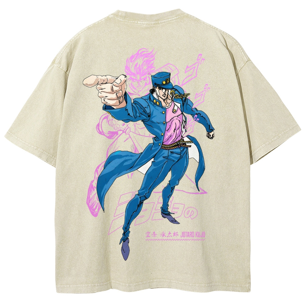 Jojo's Bizarre Adventure Unisex Fit Washed T-Shirt 2503001637