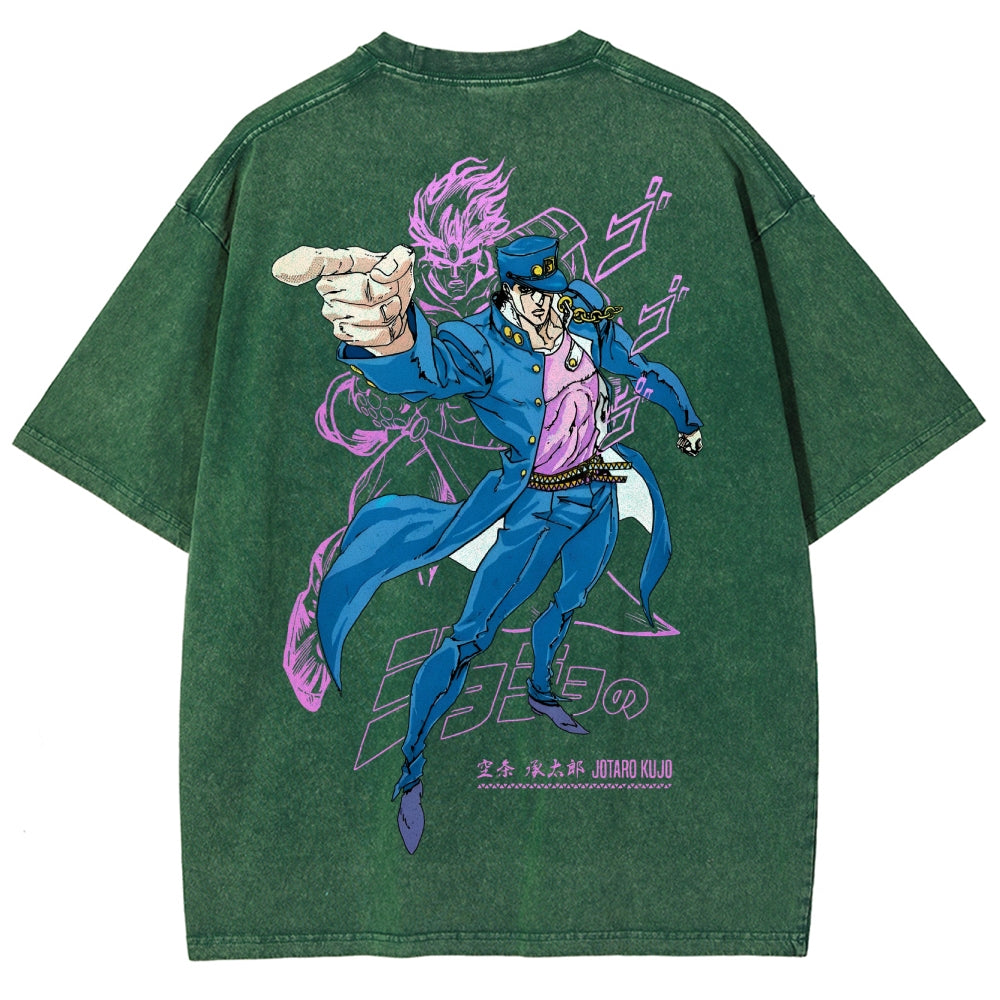 Jojo's Bizarre Adventure Unisex Fit Washed T-Shirt 2503001637