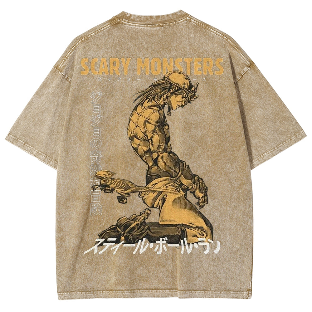 Jojo's Bizarre Adventure Unisex Fit Washed T-Shirt 2503001664