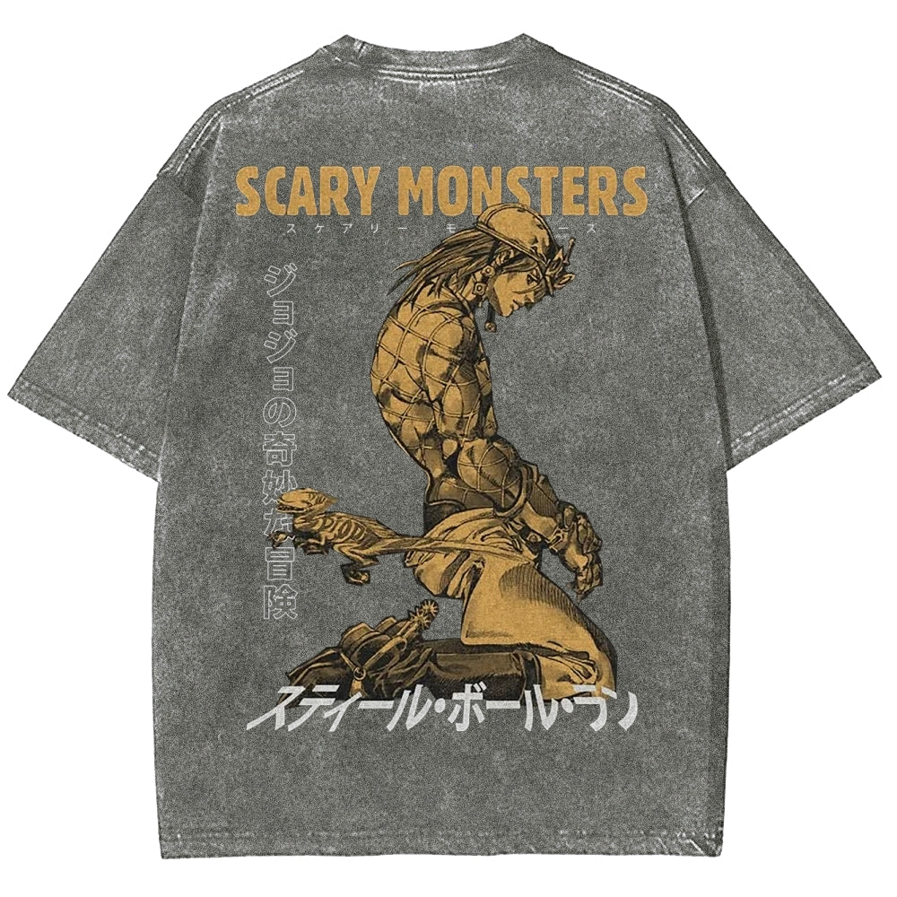 Jojo's Bizarre Adventure Unisex Fit Washed T-Shirt 2503001664