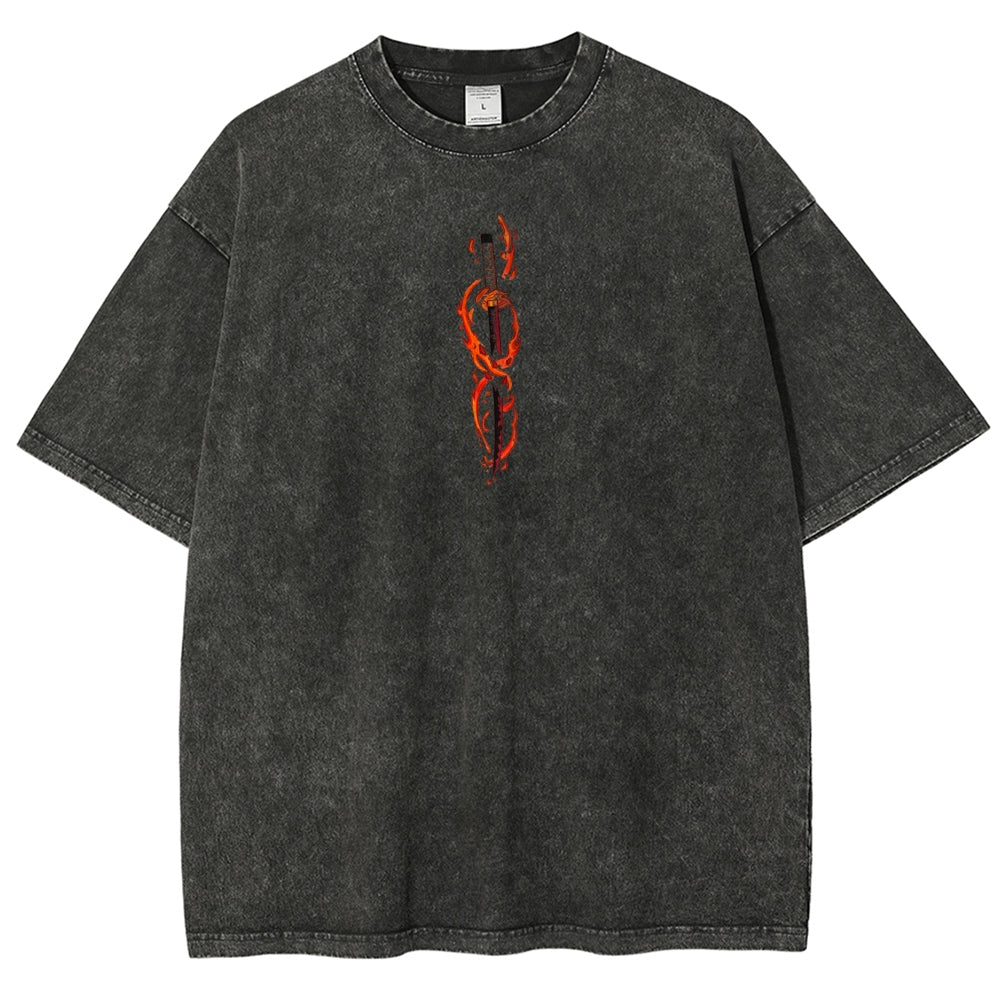 Demon Slayer Unisex Fit Washed T-Shirt 2503005405