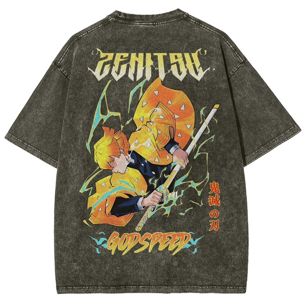 Demon Slayer Unisex Fit Washed T-Shirt 2503005425