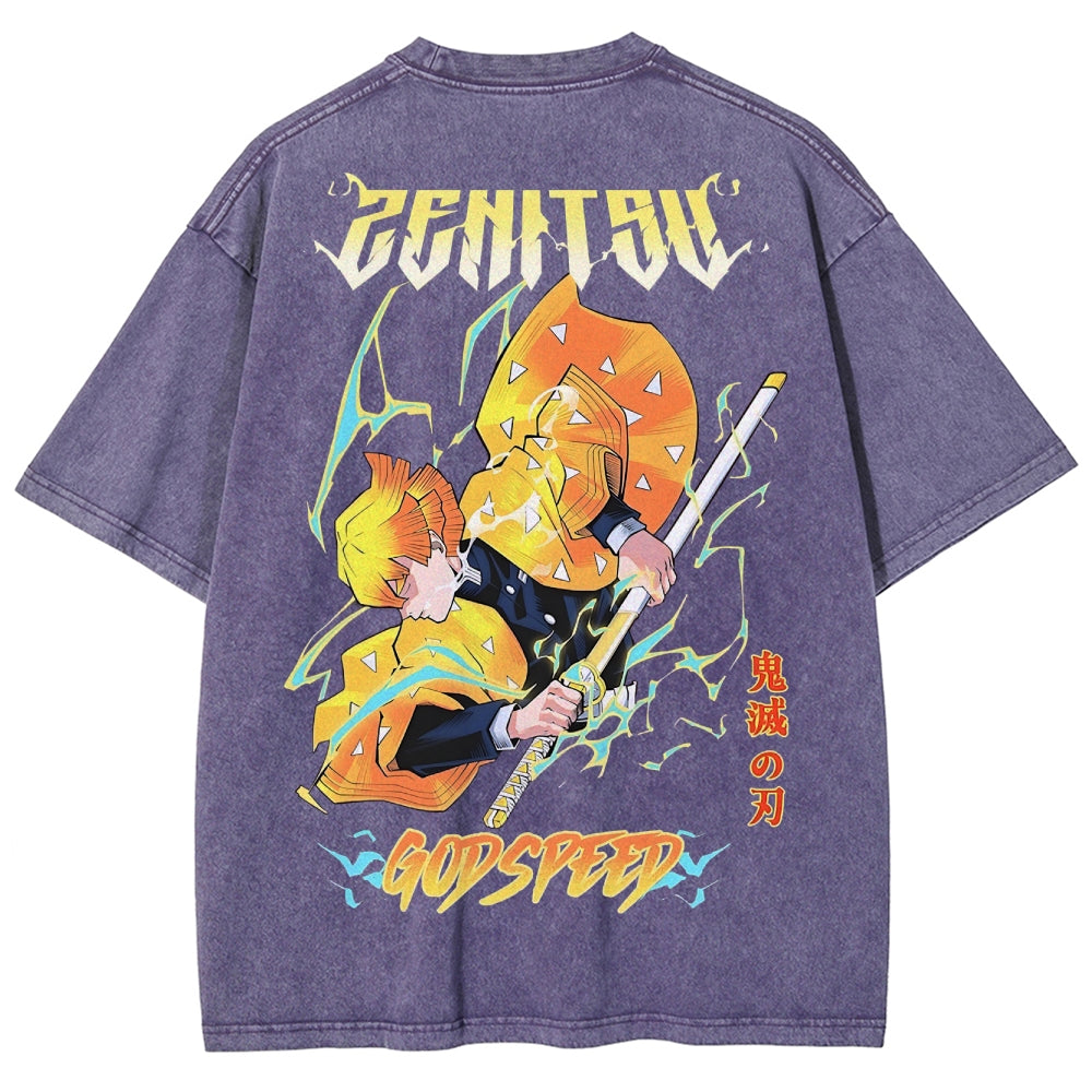 Demon Slayer Unisex Fit Washed T-Shirt 2503005425