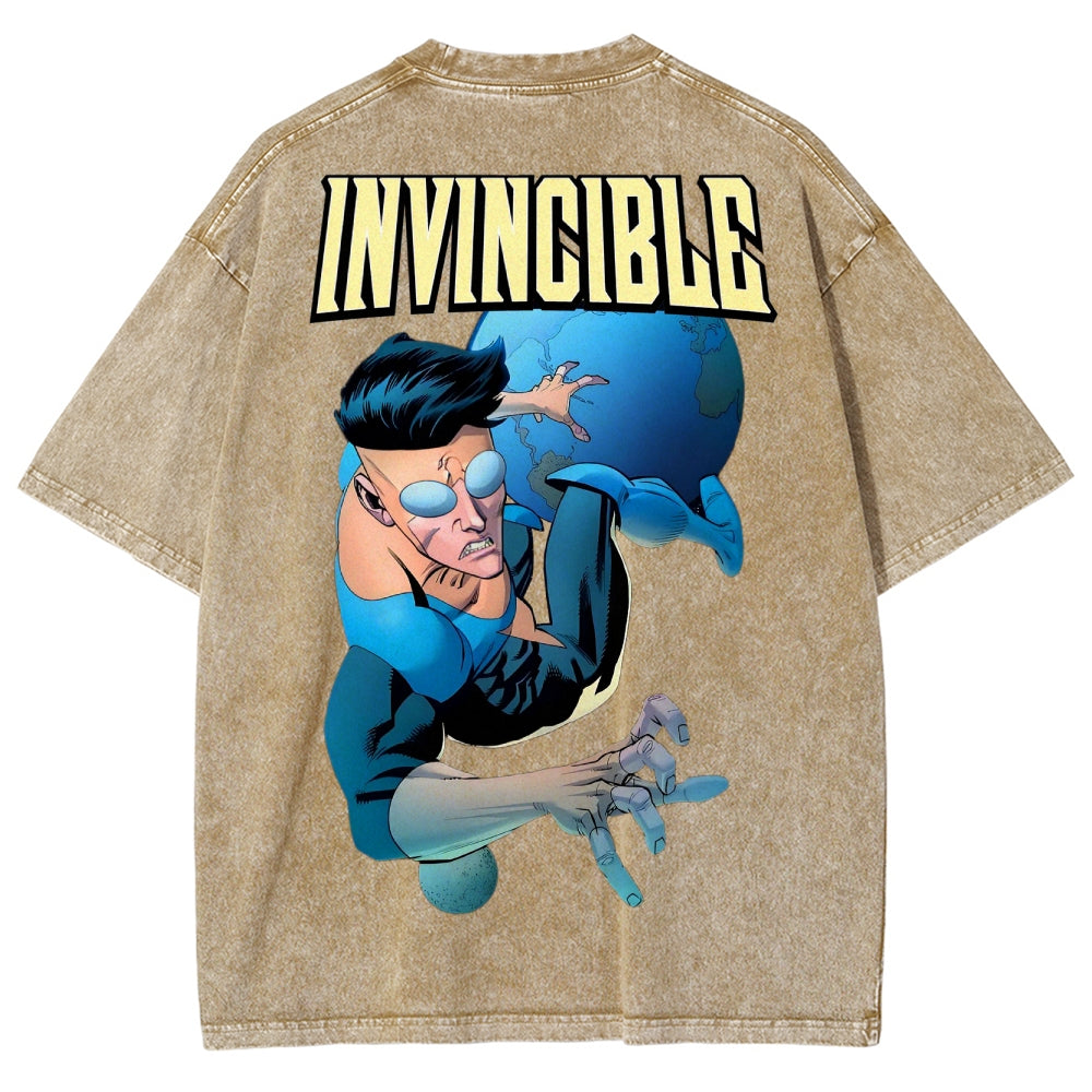 Invincible Unisex Fit Washed T-Shirt 2503013127