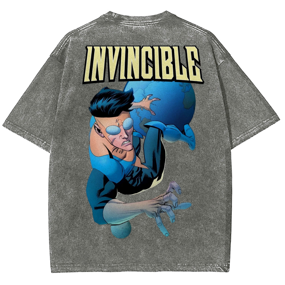 Invincible Unisex Fit Washed T-Shirt 2503013127