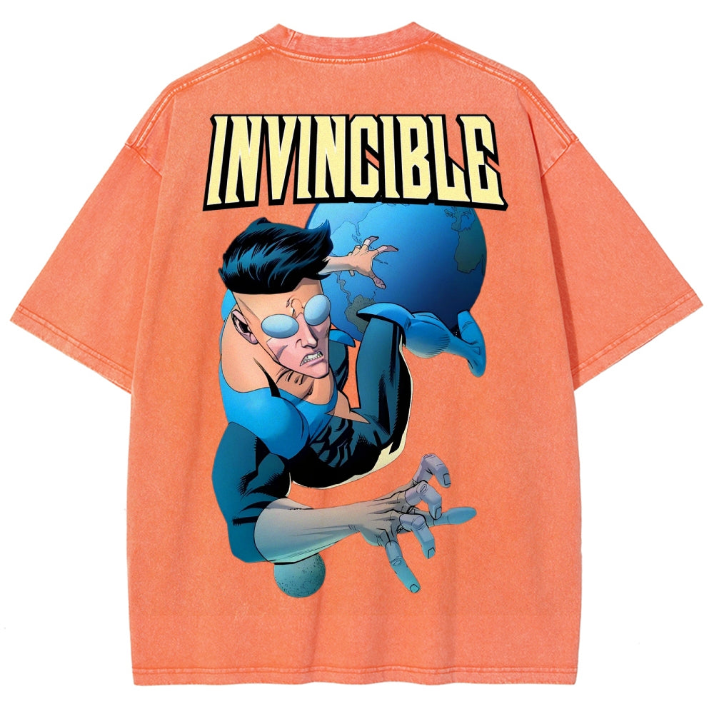 Invincible Unisex Fit Washed T-Shirt 2503013127
