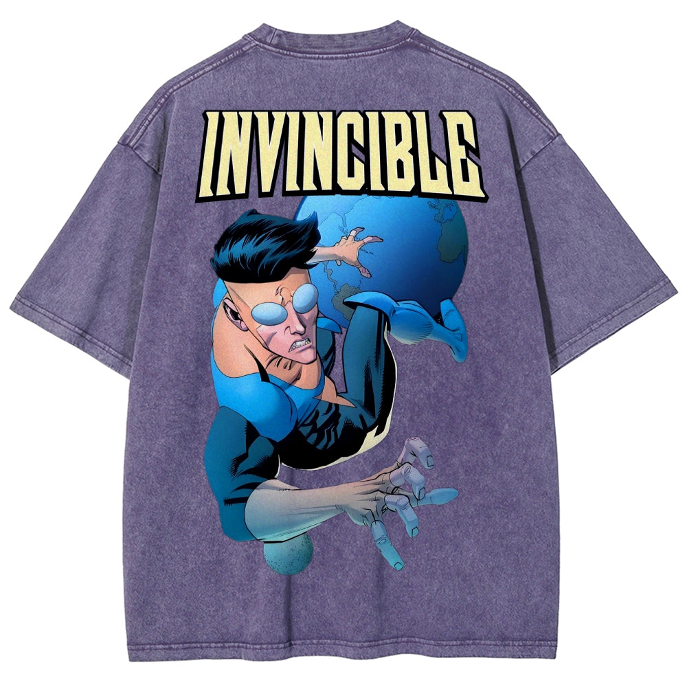 Invincible Unisex Fit Washed T-Shirt 2503013127