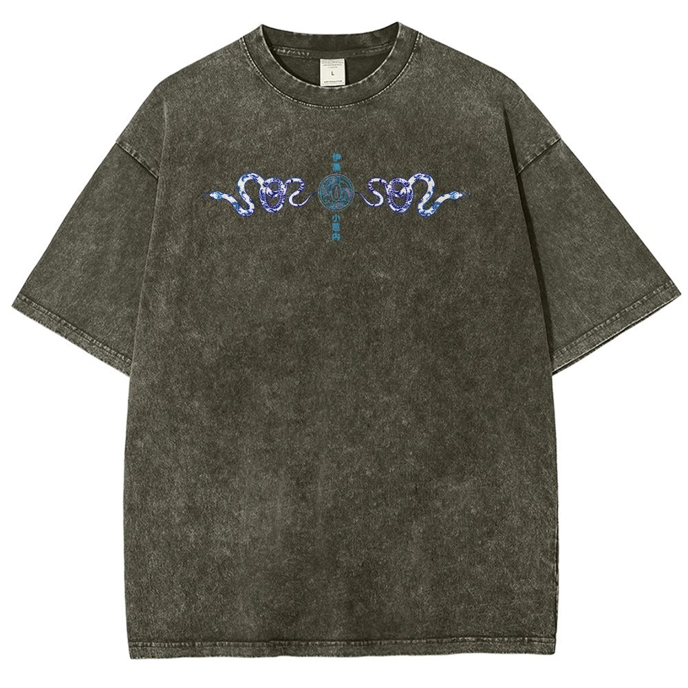 Demon slayer Iguro Obanai Unisex Fit Washed T-Shirt 2504004052
