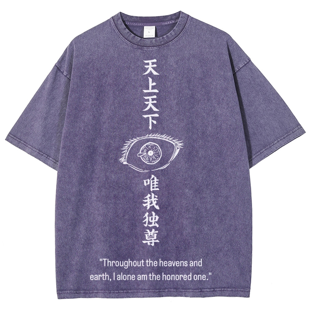 Jujutsu Kaisen Gojo Satoru Unisex Fit Washed T-Shirt 2504005203