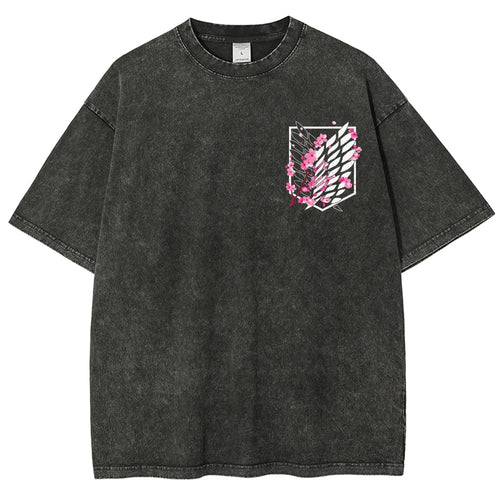 Attack on Titan Unisex Fit Washed T-Shirt 2504009738