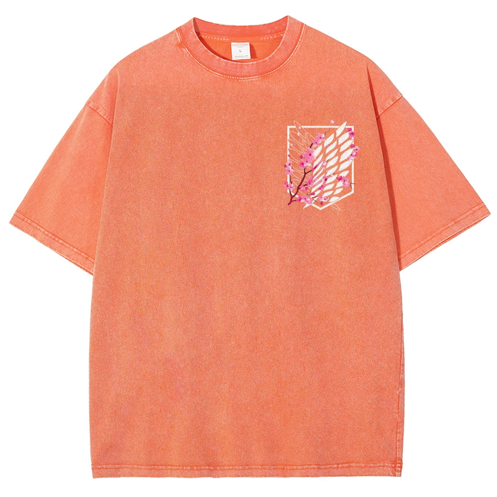 Attack on Titan Unisex Fit Washed T-Shirt 2504009738