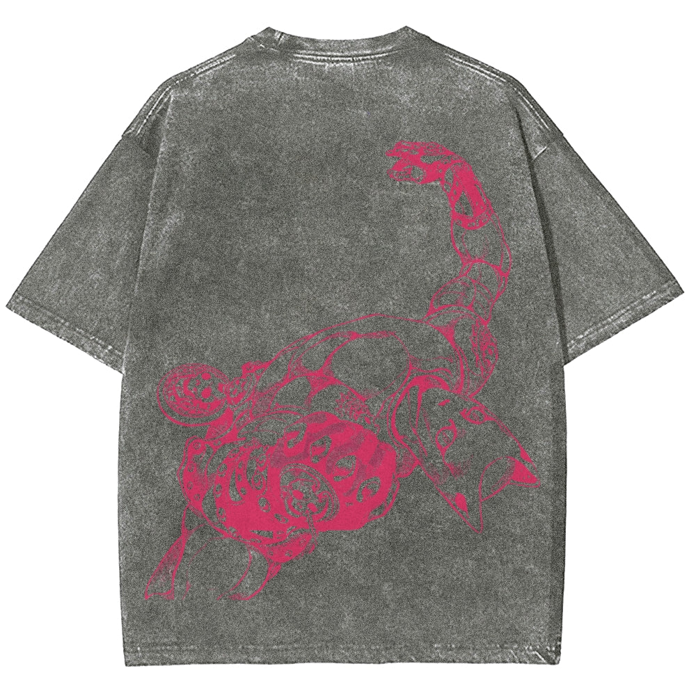 Jojo's Bizarre Adventure Killer Queen Unisex Fit Washed T-Shirt 2505008048