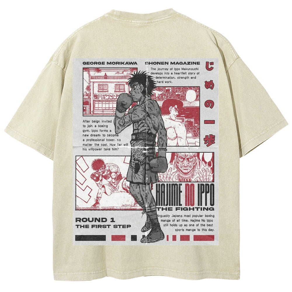 Hajime no Ippo Unisex Fit Washed T-Shirt 2506007665
