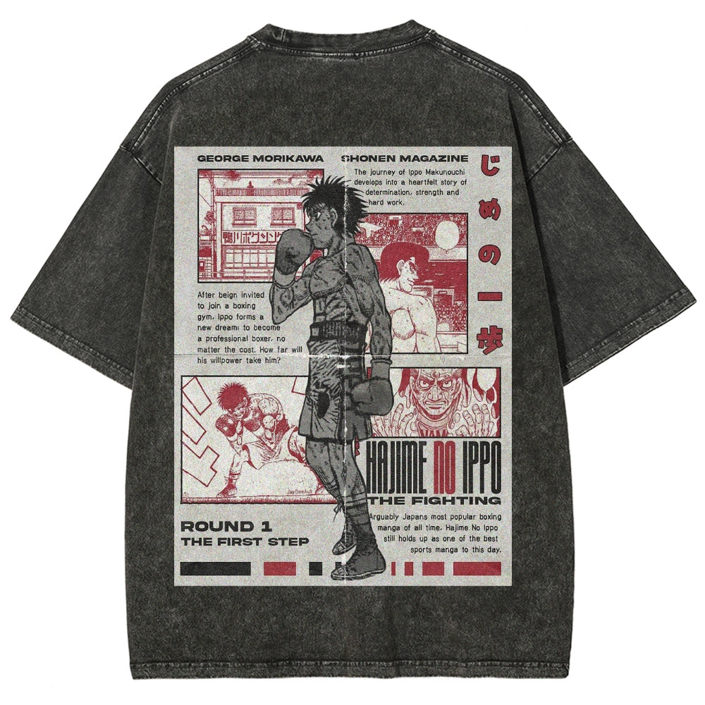 Hajime no Ippo Unisex Fit Washed T-Shirt 2506007665