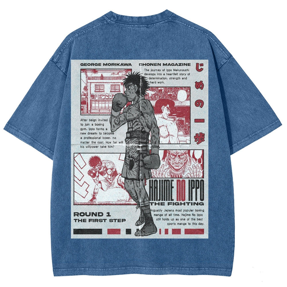 Hajime no Ippo Unisex Fit Washed T-Shirt 2506007665