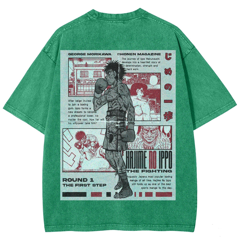 Hajime no Ippo Unisex Fit Washed T-Shirt 2506007665