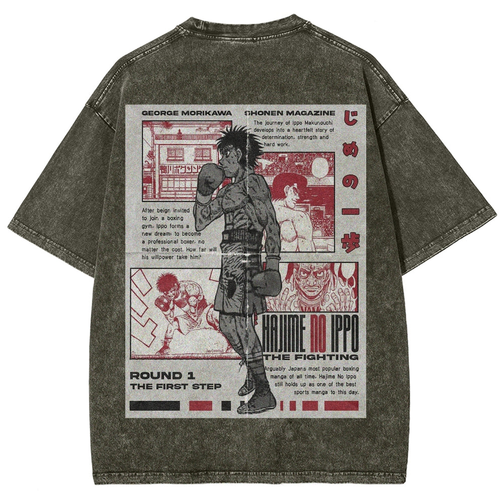 Hajime no Ippo Unisex Fit Washed T-Shirt 2506007665
