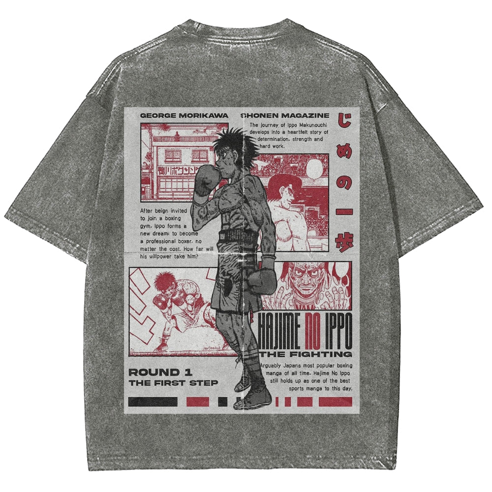 Hajime no Ippo Unisex Fit Washed T-Shirt 2506007665