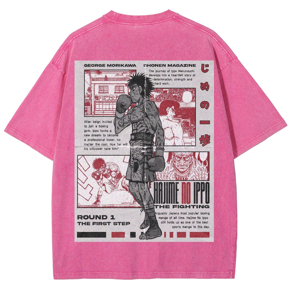 Hajime no Ippo Unisex Fit Washed T-Shirt 2506007665