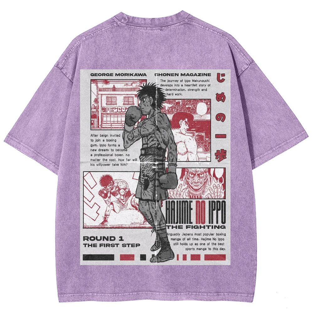 Hajime no Ippo Unisex Fit Washed T-Shirt 2506007665