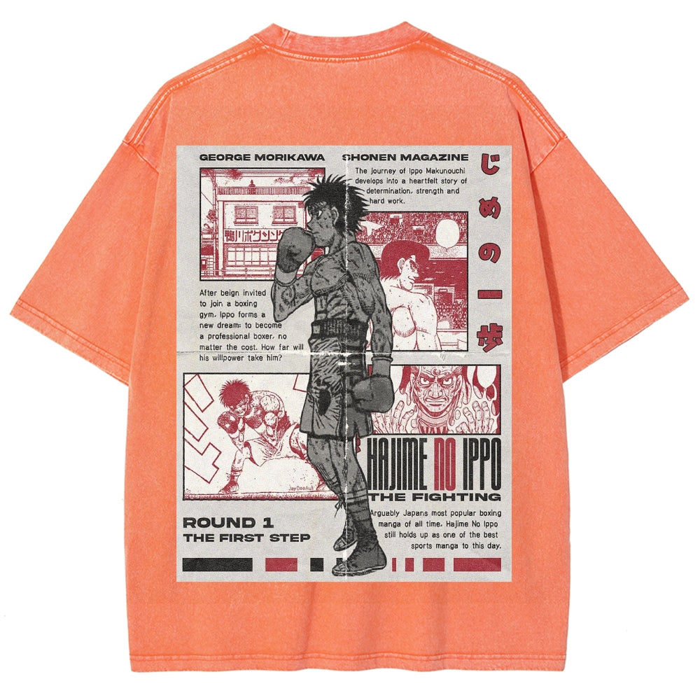 Hajime no Ippo Unisex Fit Washed T-Shirt 2506007665