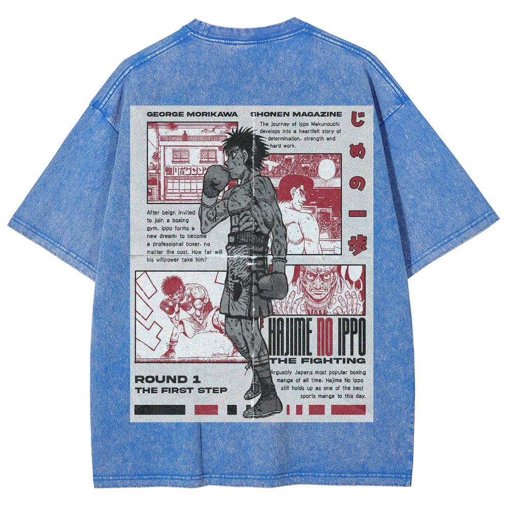 Hajime no Ippo Unisex Fit Washed T-Shirt 2506007665