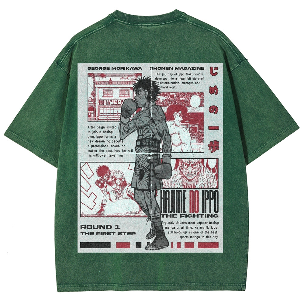 Hajime no Ippo Unisex Fit Washed T-Shirt 2506007665