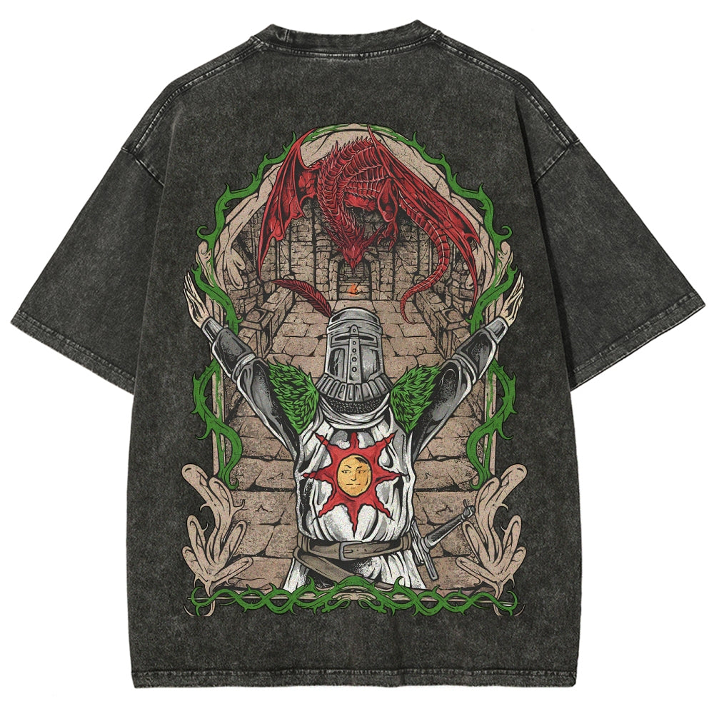 Dark Souls Unisex Fit Washed T-Shirt 2506018907