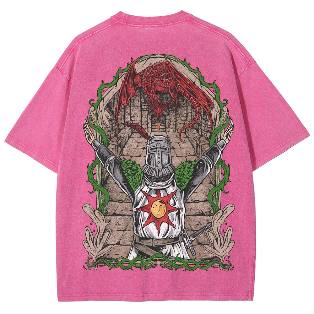 Dark Souls Unisex Fit Washed T-Shirt 2506018907