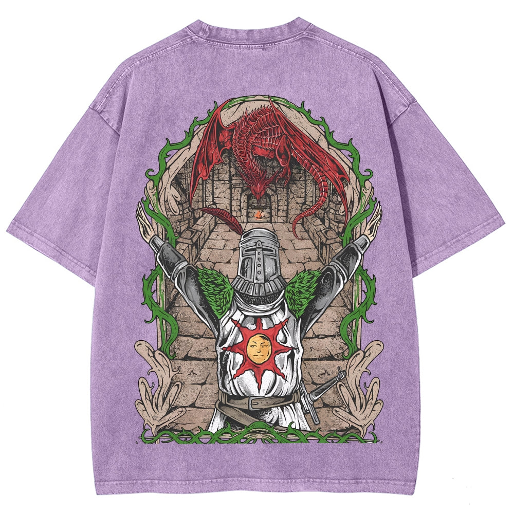 Dark Souls Unisex Fit Washed T-Shirt 2506018907