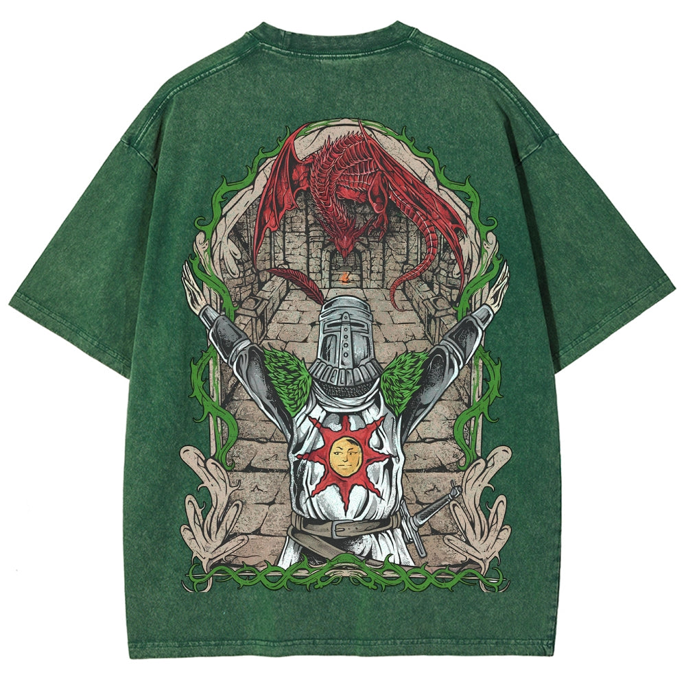 Dark Souls Unisex Fit Washed T-Shirt 2506018907