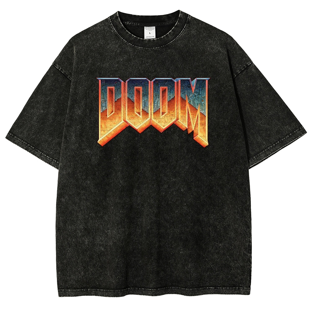 DOOM Unisex Fit Washed T-Shirt 2506023226