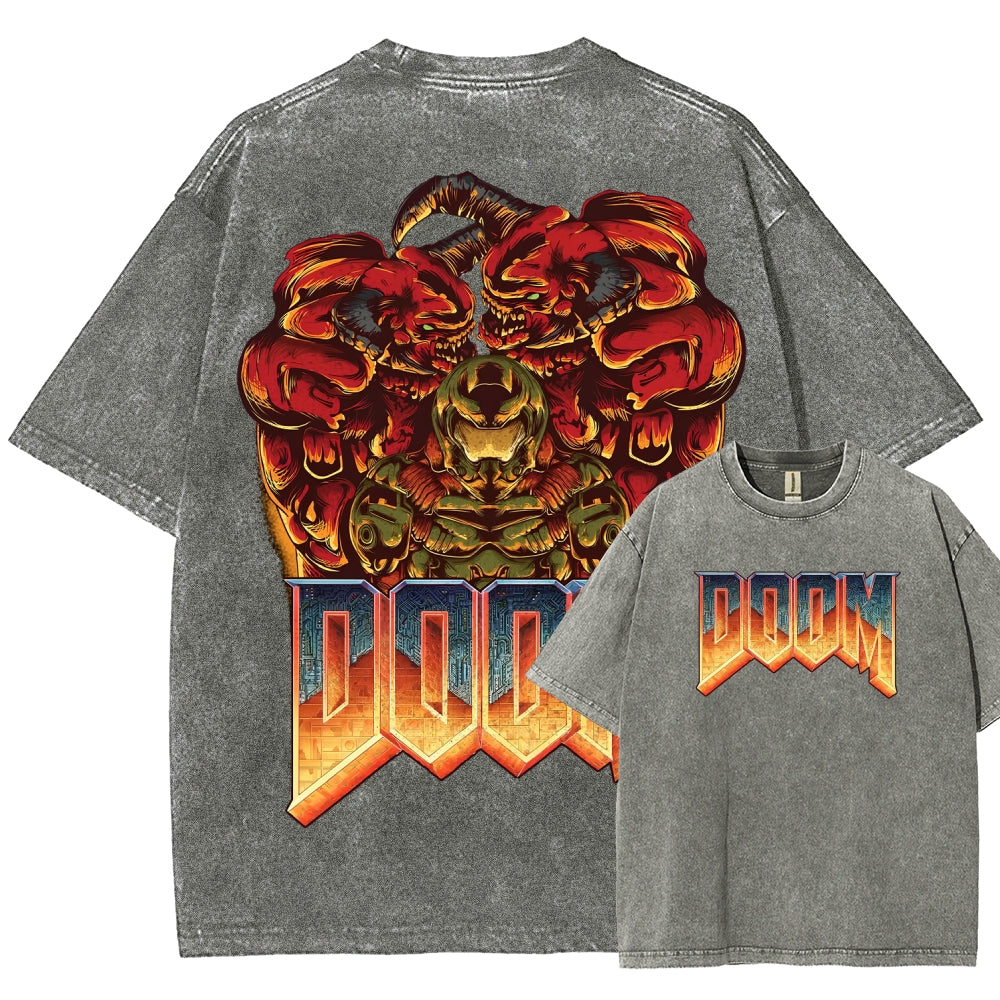 DOOM Unisex Fit Washed T-Shirt 2506023226