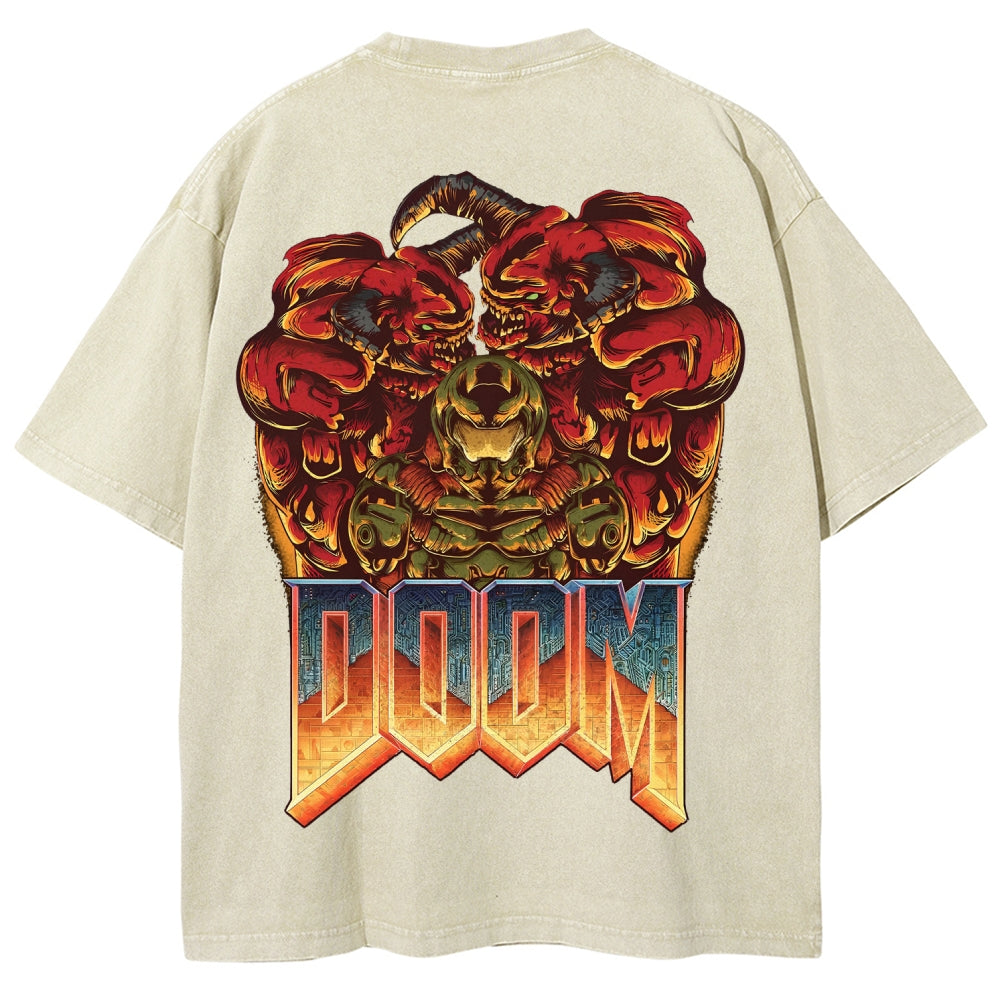 DOOM Unisex Fit Washed T-Shirt 2506023226