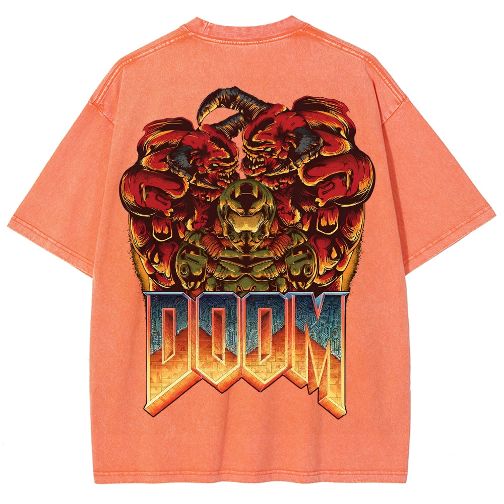 DOOM Unisex Fit Washed T-Shirt 2506023226