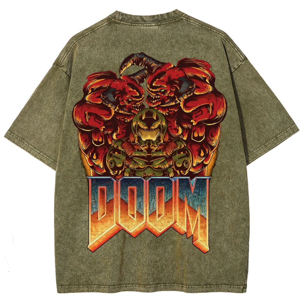 DOOM Unisex Fit Washed T-Shirt 2506023226