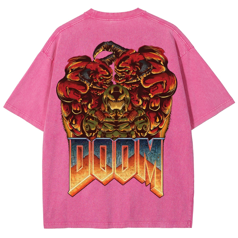 DOOM Unisex Fit Washed T-Shirt 2506023226